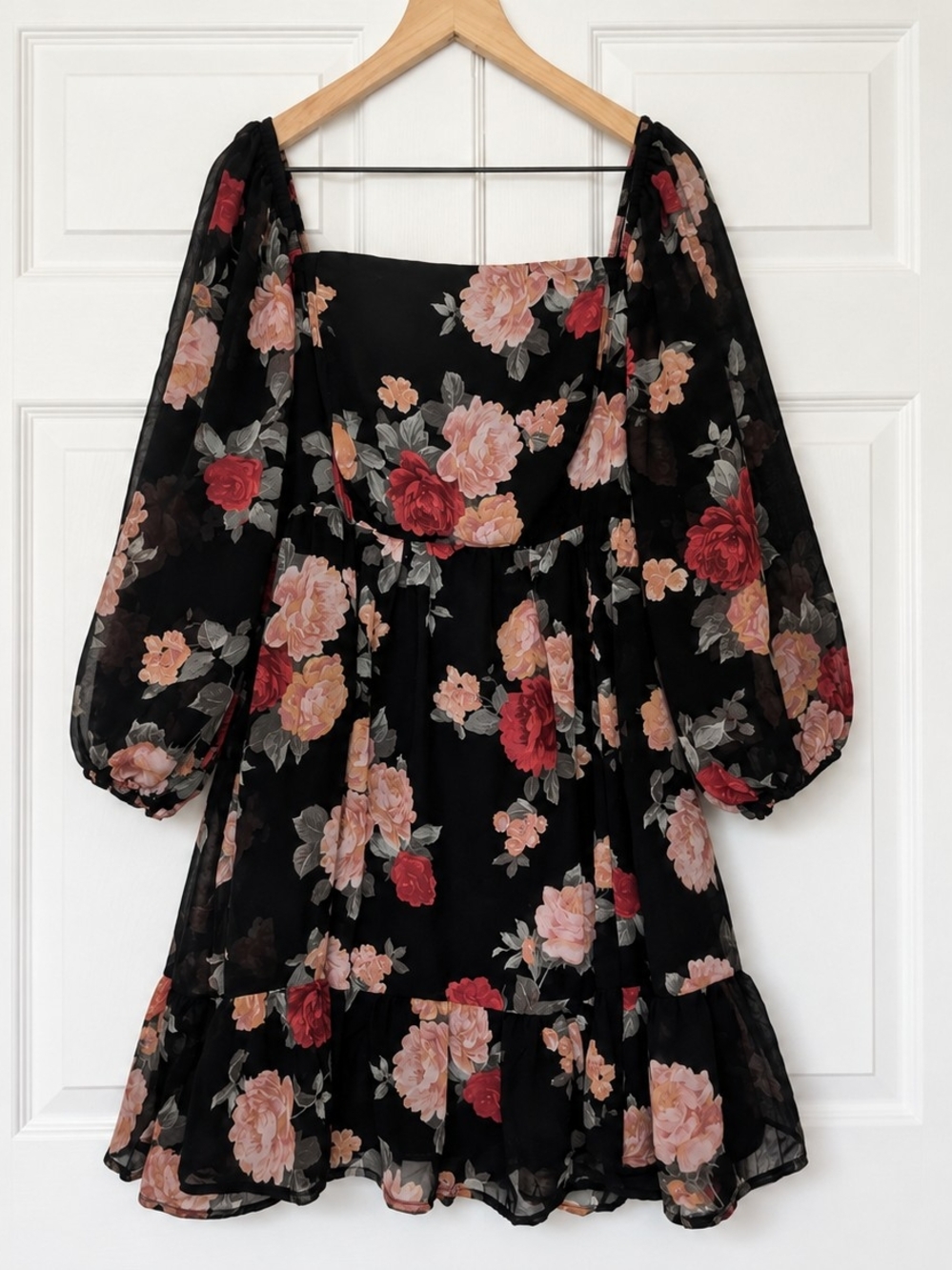 NWT Torrid Black Floral Dress - Picture 3 of 6